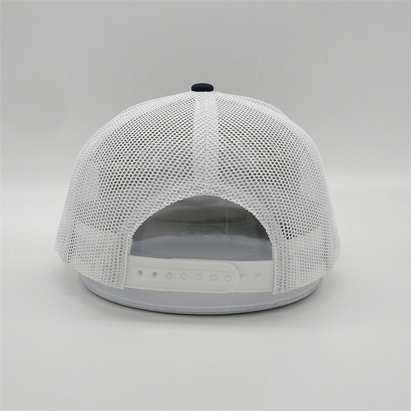 Unisex Customized Embroidered Truck Hat,Breathable 6 Panel Trucker Hat,Mesh Navy Blue High Quality Trucker Cap