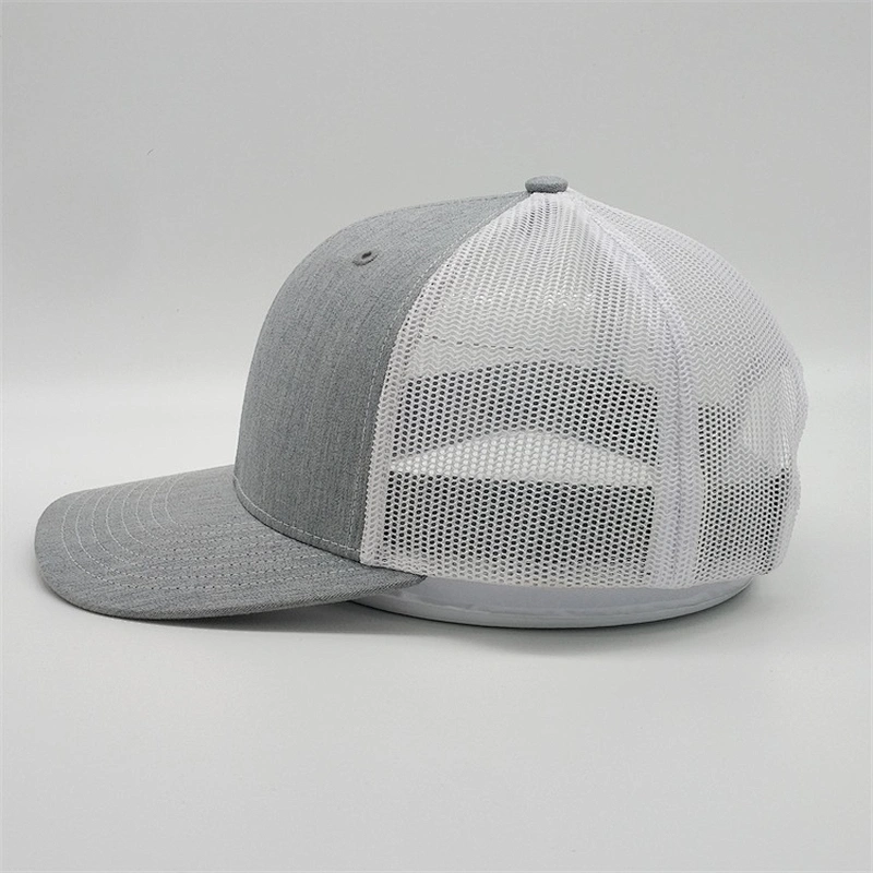 Customised Heather Grey Blank Trucker Hat,Plain White Mesh Snap Back Hat,Youth Yupoong Trucker Caps