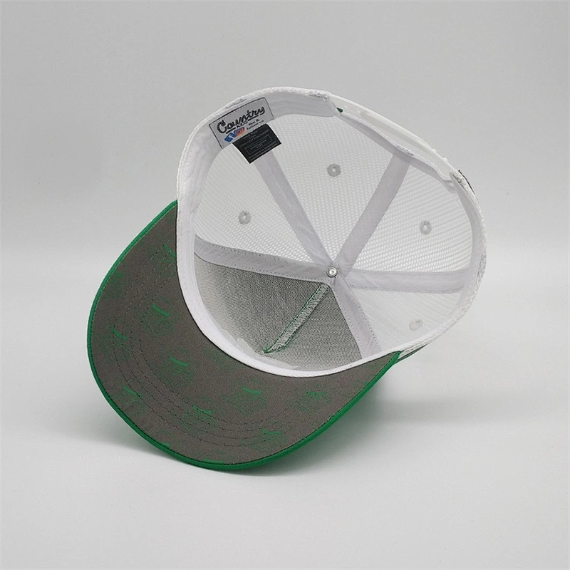 Customized Adjustable Kids Boy Size Underbrim Printing Cap Chino Twill Logo Embroidery Trucker Hat With Side Stripe