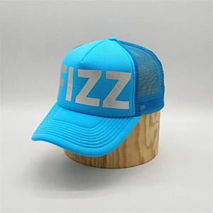 Foam Front Metal Printed Trucker Cap With Mesh