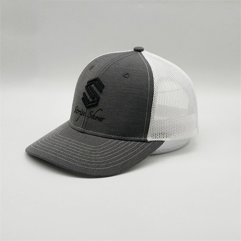 Customised Unisex White Mesh 3d Embroidery Curved Bill Embroidered Character Snapback Trucker Caps With Embroider