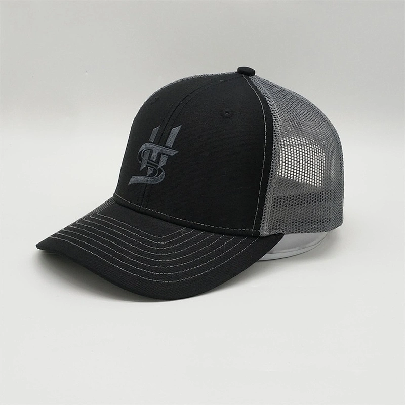 Cheap price OEM Adjustable Trucker Hat Cap Mesh ,Customized Flat Embroidery Logo Trucker Cap , 6 Panel  Plain Truck