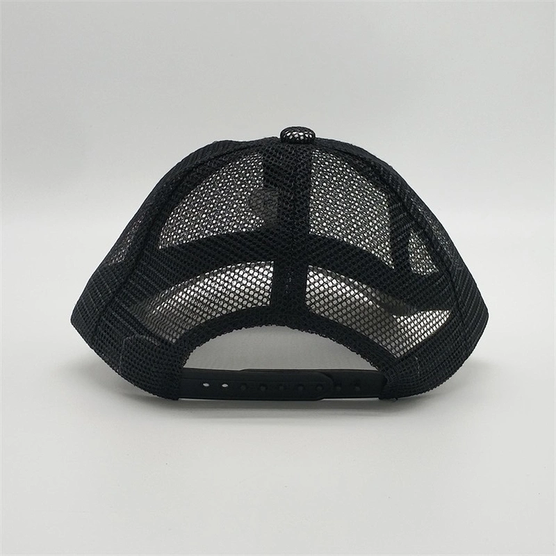 2019 Hot Sale Black PVC Transparent Visor 3D Patches Embroidery Custom Logo Full Mesh Summer Trucker Hat Caps