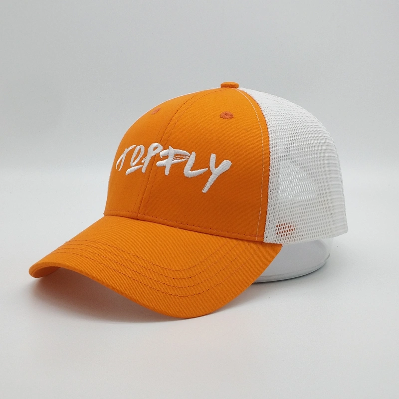 Custom High Quality Blank Distressed Washed Vintage Ponytail Cap Plain Cotton Mesh Trucker Hat With Magic Tape