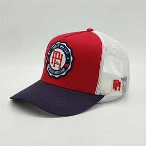 High Profil Custom Snapback Cap Grey Felt Patch Trucker Hat With 3d Raised Embroidery