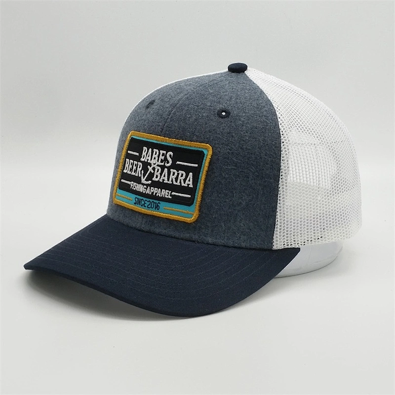 6 Panel Custom Gold Embroidery Patch Curve Bill Snapback Cap Low Profile Baseball Mesh Trucker Hats For Small Head