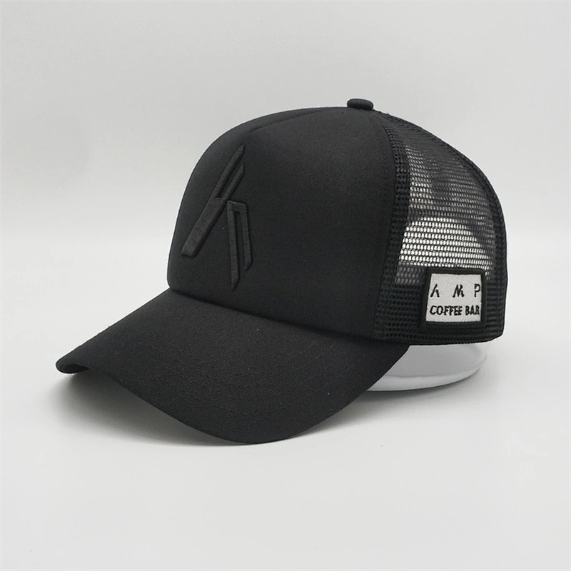 2019 New Custom Wholesale Embroidery Trucker Hats,6 Panel Mesh Baseball Cap,Heather Grey Blank Sports Hat