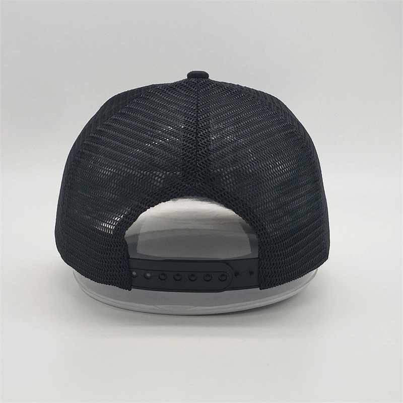New Style Black 5panel Curve Bill Stone Mesh Snapback Animal Trucker Hat Cap With Custom Gorilla Logo Embroidery Patch