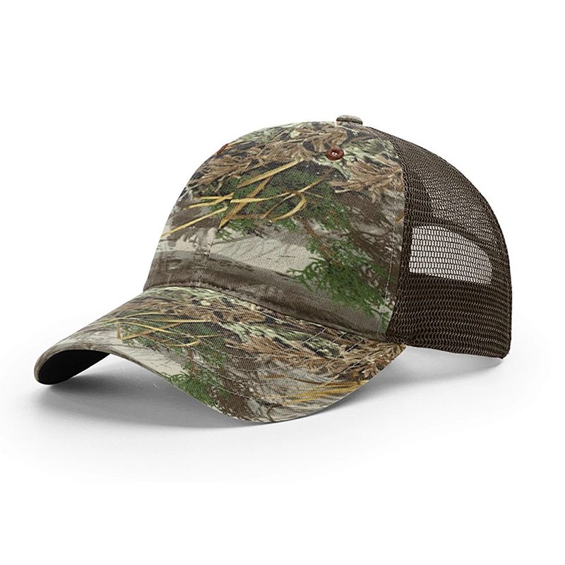Wholesale Custom 6 Panel Mesh Camo Trucker Cap