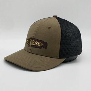 China Wholesale Curve Brim Yupoong Trucker Caps Olive Green Trucker Hats With Embroider Logo
