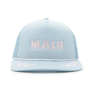 Custom Meidiney Womens Maui Embroidered Rope Mesh Trucker Hats For Sale
