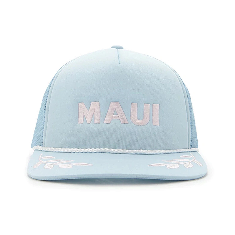 Custom Meidiney Womens Maui Embroidered Rope Mesh Trucker Hats For Sale