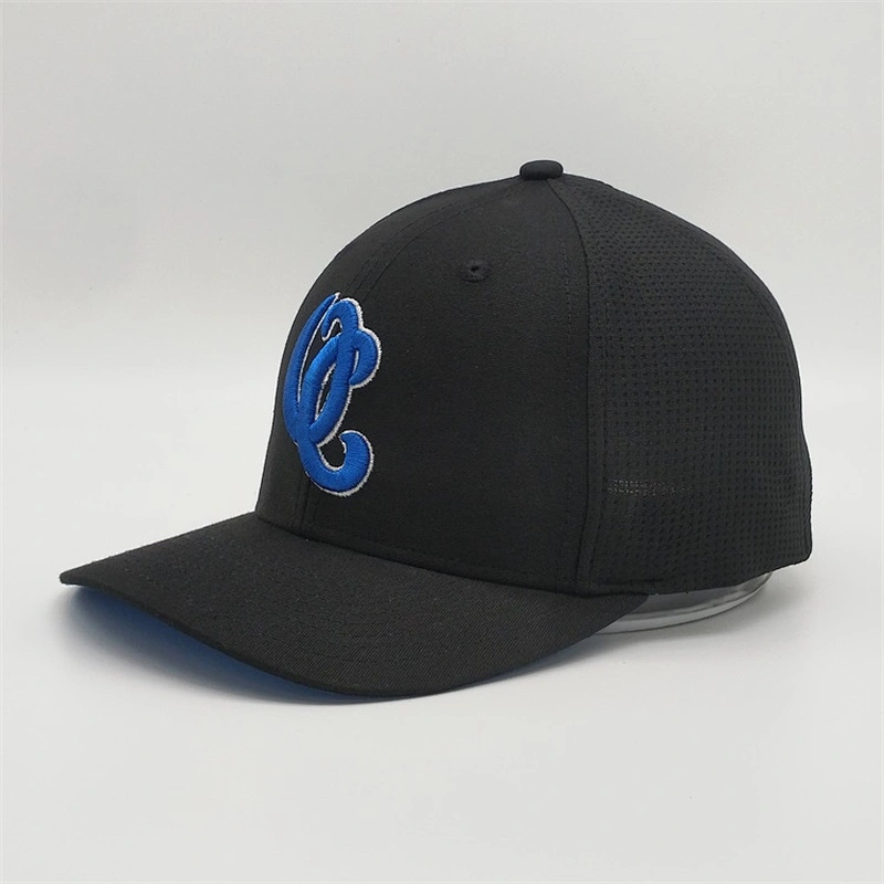 Wholesale Customized Adjustable Fashion Blue Curved Brim Snapback White Mesh Cap 3D Embroidery Trucker Baseball Hats