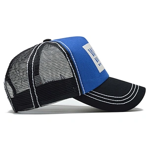 Fashion 5 panel blue mesh casquette homme trucker hat  baseball Hip Hop trucker caps