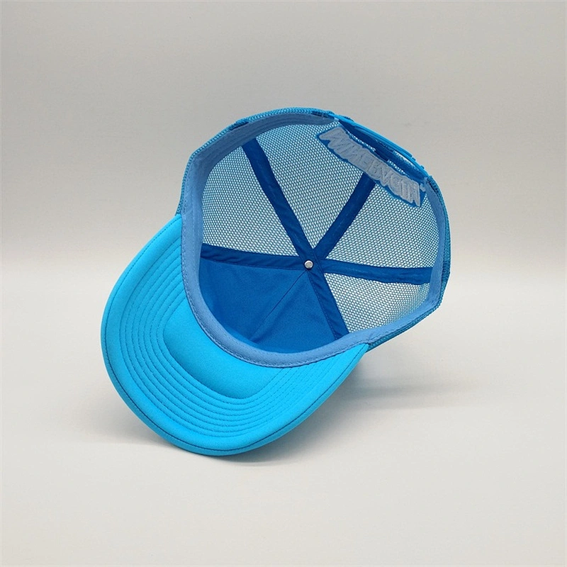 Foam Front Metal Printed Trucker Cap With Mesh