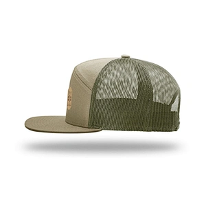 High quality 7 panel Film Hat Green  Mesh Summer Trendy Outdoor Sports Snapback Trucker Hats