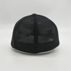 China Custom Structure 6 Panel Blank Baseball Cap,Blank High Quality Black Mesh Grey Trucker Hat,Low Crown Flex Fit Trucker Cap