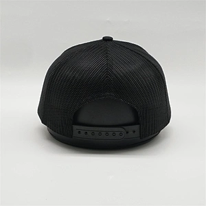 Wholesale Custom 3D Embroidery Black Trucker Hat,  High Quality Mesh snapback Caps,  Sports Outdoor Trucker Cap