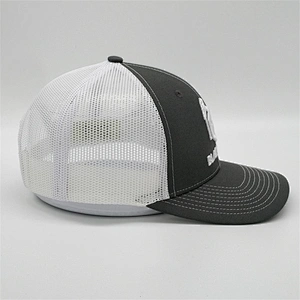Custom 3D embroidered BLACK GOLD trucker cap,six panel low profile mesh plastic snapback ,black men sports trucker hats