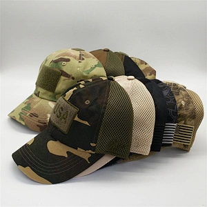 Custom Airsoft Tactical Baseball Cap,Loop Hook Patches Tactical Hat,Camo Baseball Hats