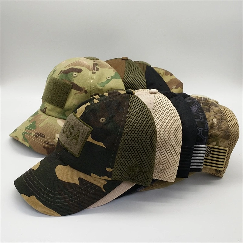 Custom Airsoft Tactical Baseball Cap,Loop Hook Patches Tactical Hat,Camo Baseball Hats