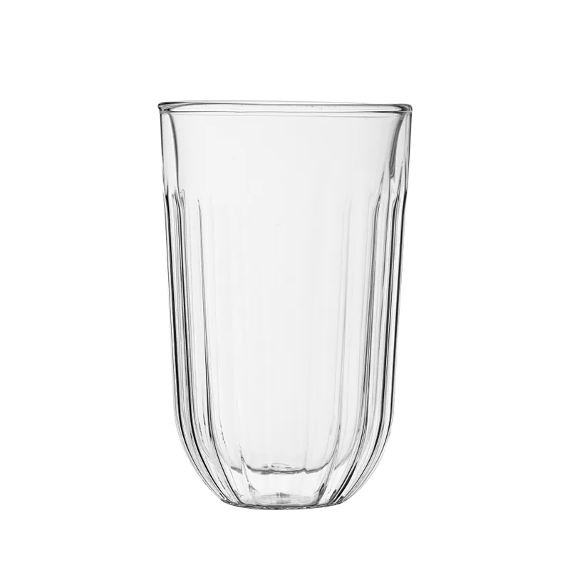 Double wall glass cup
