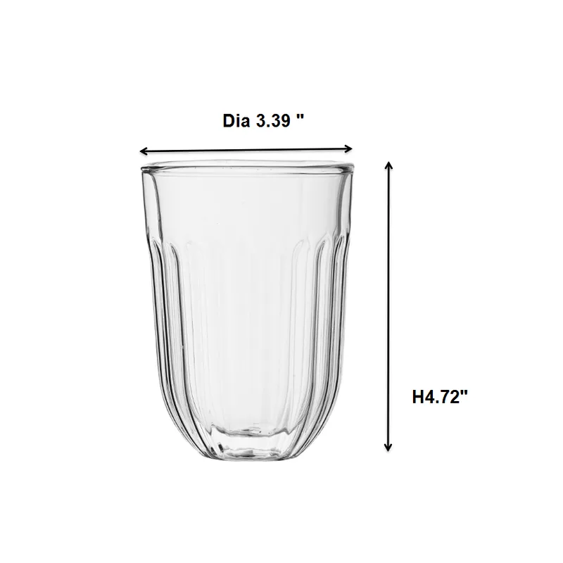 Double wall glass cup