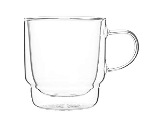 Double wall glass cup