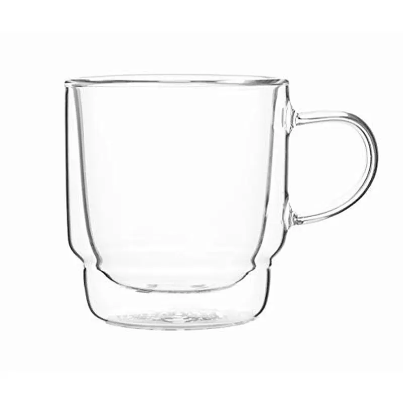 Double wall glass cup