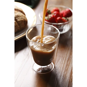 Double wall glass cup