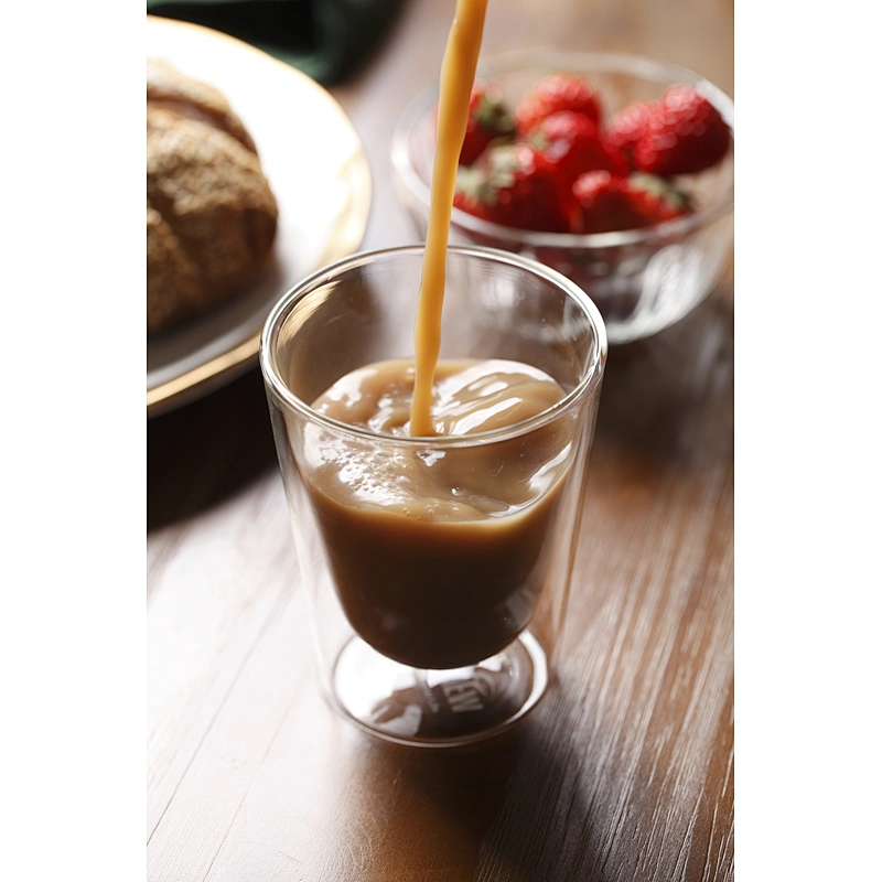 Double wall glass cup