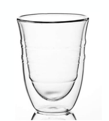 Double wall glass cup