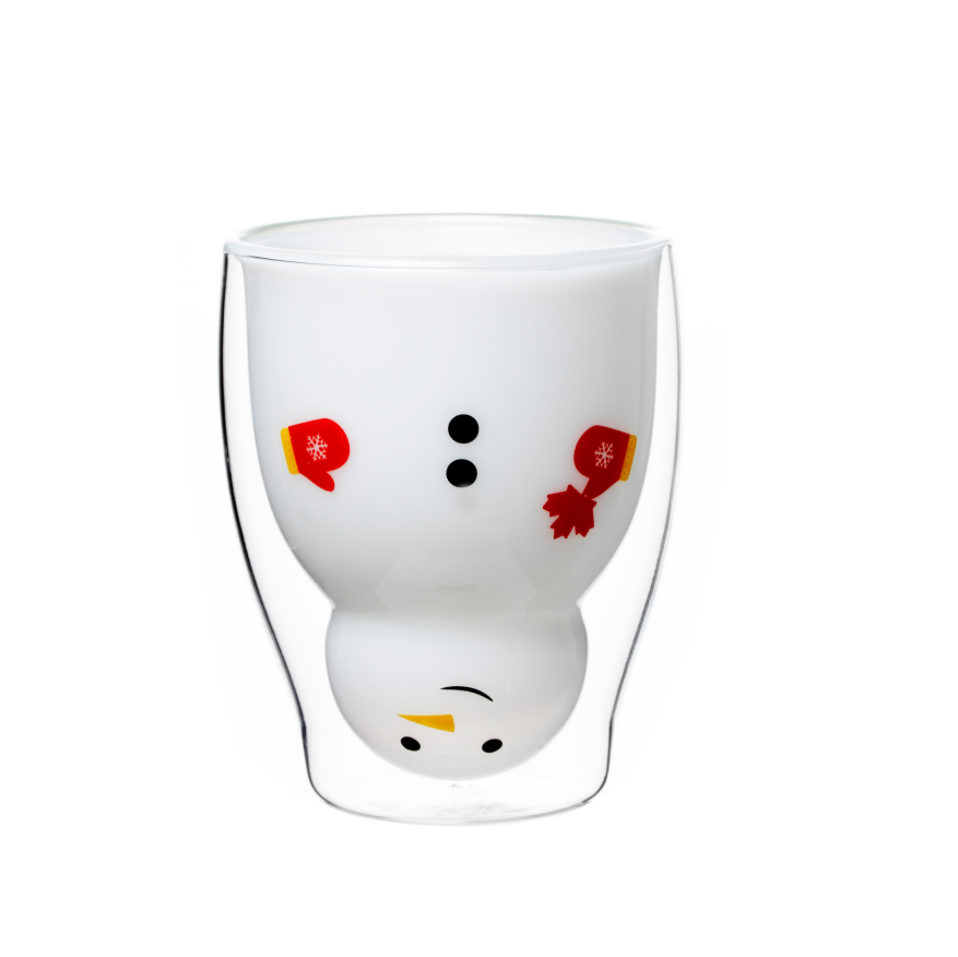 Double wall glass cup