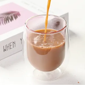 Double wall glass cup