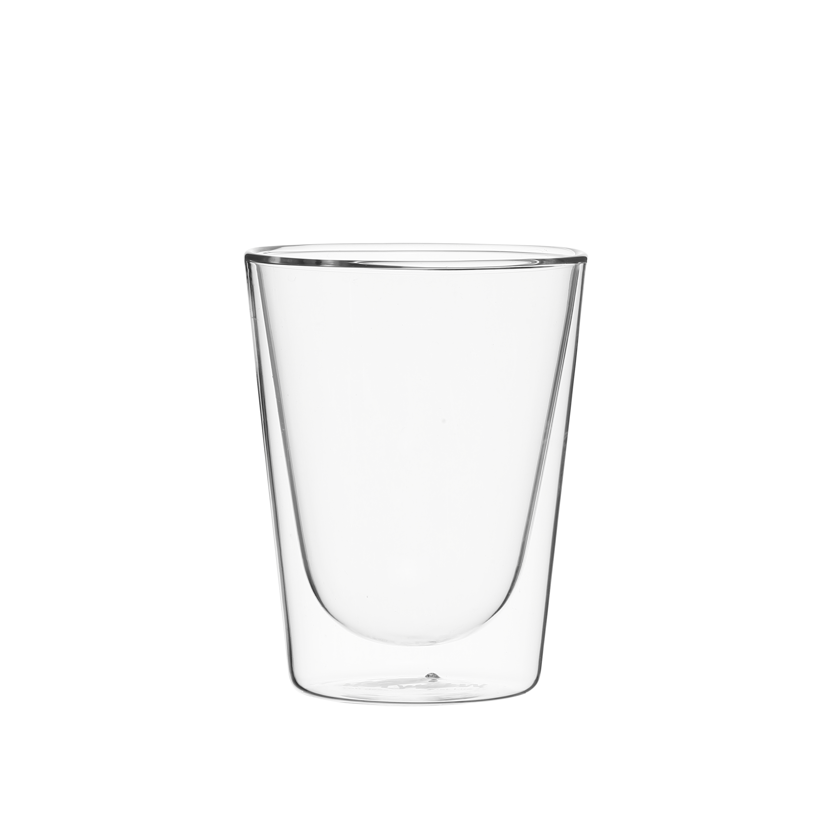 Double wall glass cup