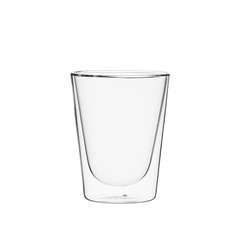 Double wall glass cup