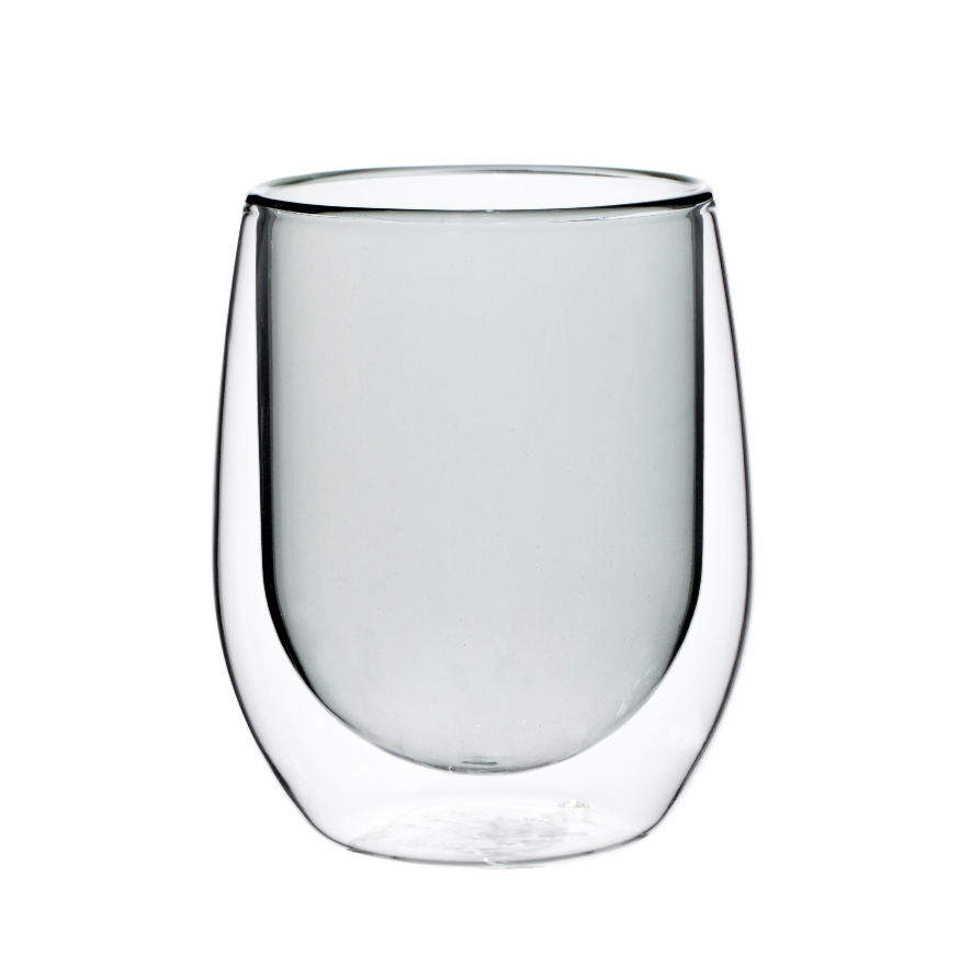 Double wall glass cup
