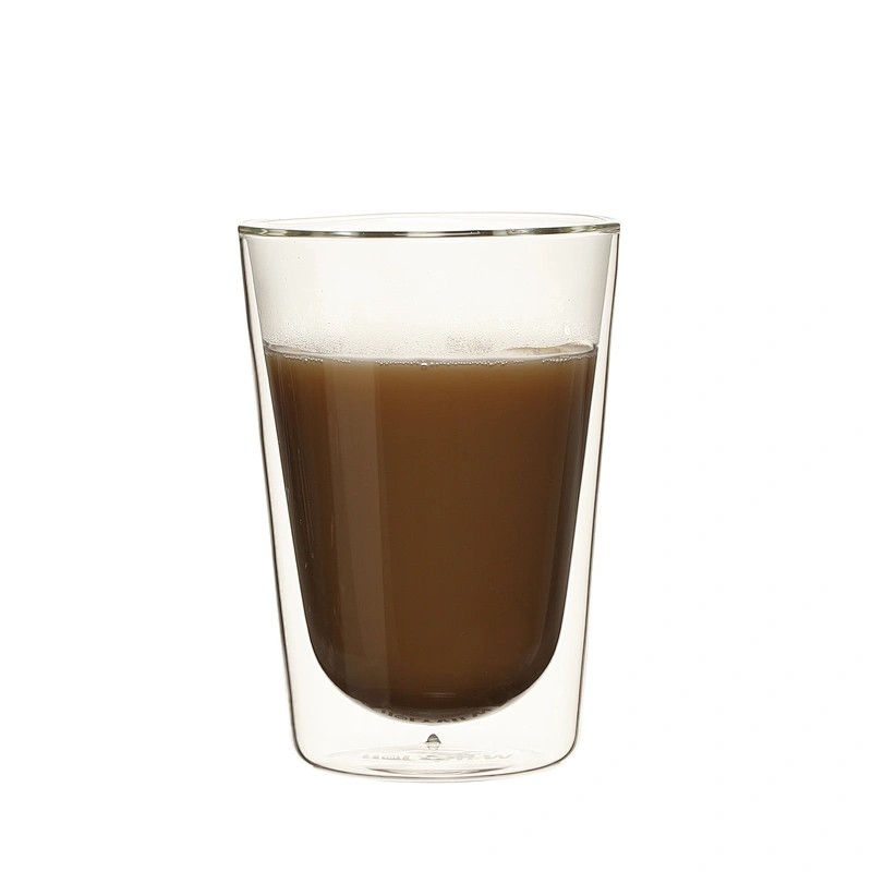 Double wall glass cup