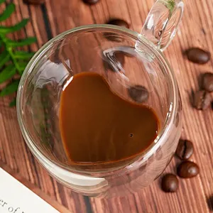 Double wall glass cup