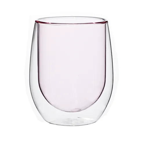 Double wall glass cup