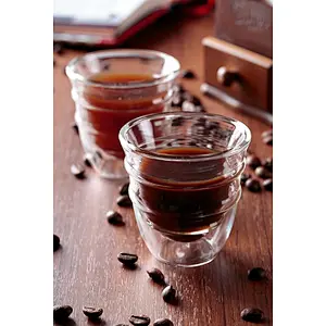 Double wall glass cup