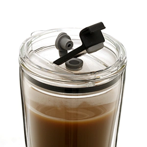 Double wall glass cup
