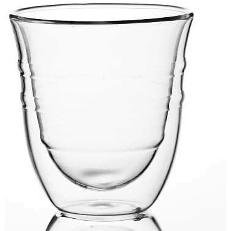Double wall glass cup