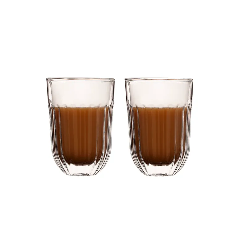 Double wall glass cup