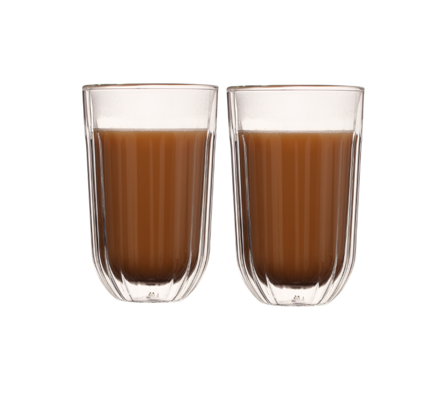 Double wall glass cup