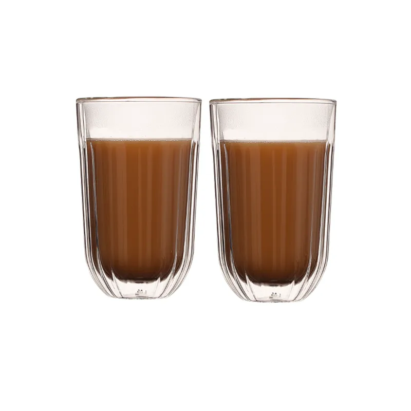 Double wall glass cup