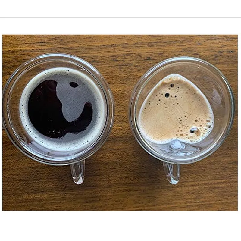 Double wall glass cup