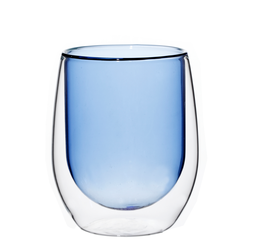 Double wall glass cup