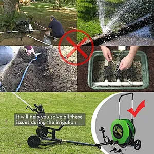 20M Manual Speed Adjustment Water Reel Cart.