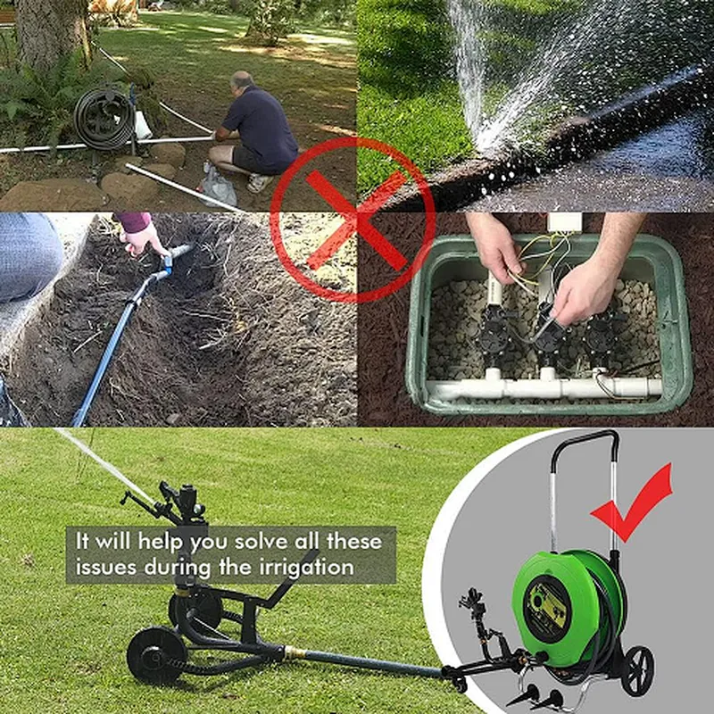 20M Manual Speed Adjustment Water Reel Cart.